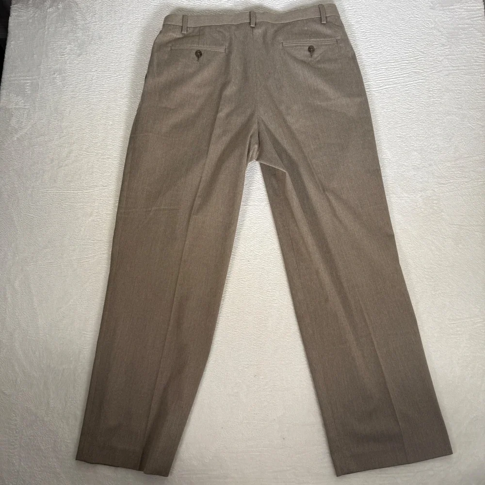 Murano Mens Dress Pants‎ 36x30 Tan Brown Pleated Front Straight Leg Trousers